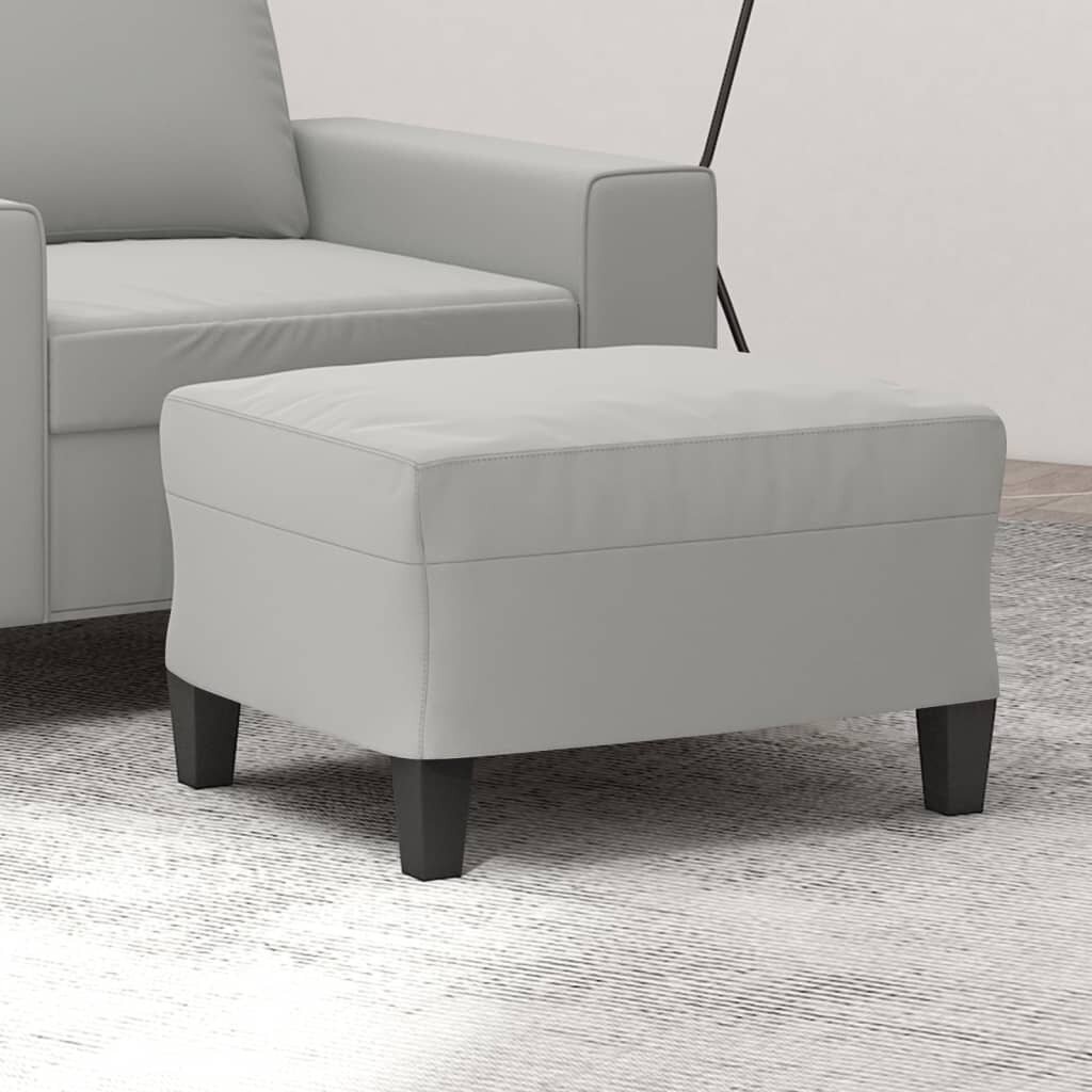 vidaXL Табуретка светлосива 60x50x41 см плат микрофибър