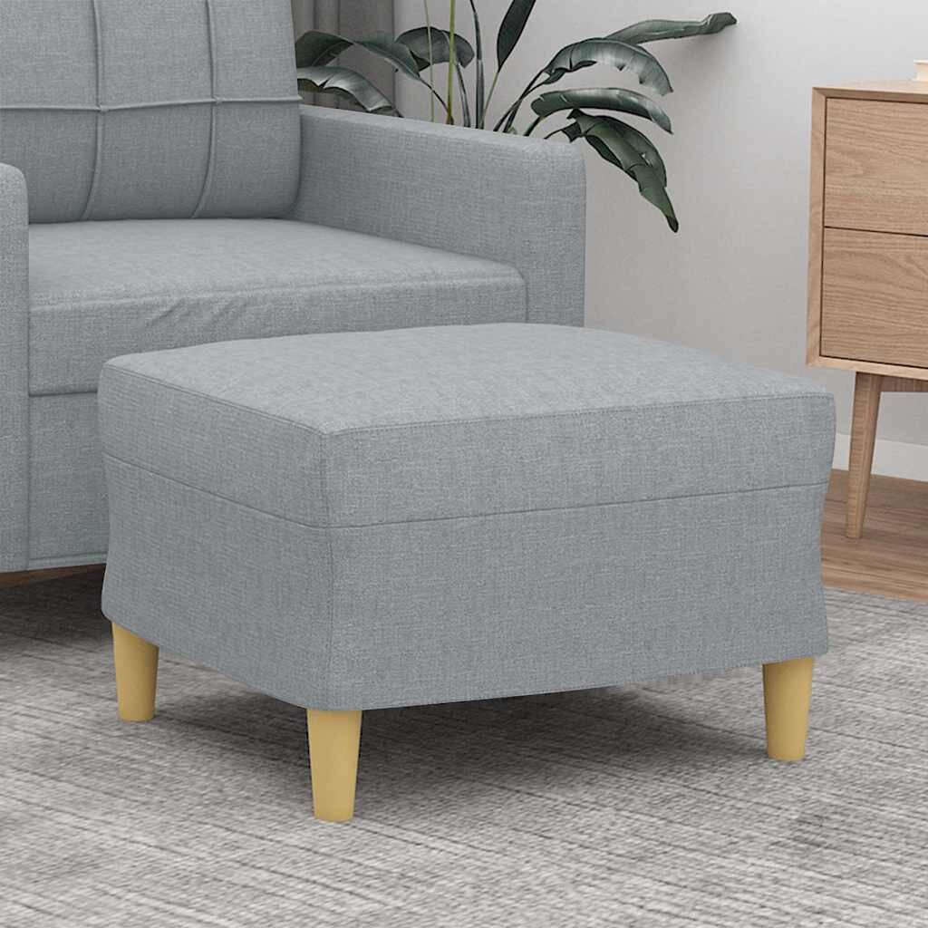 vidaXL Табуретка светлосива 60x50x41 см текстил