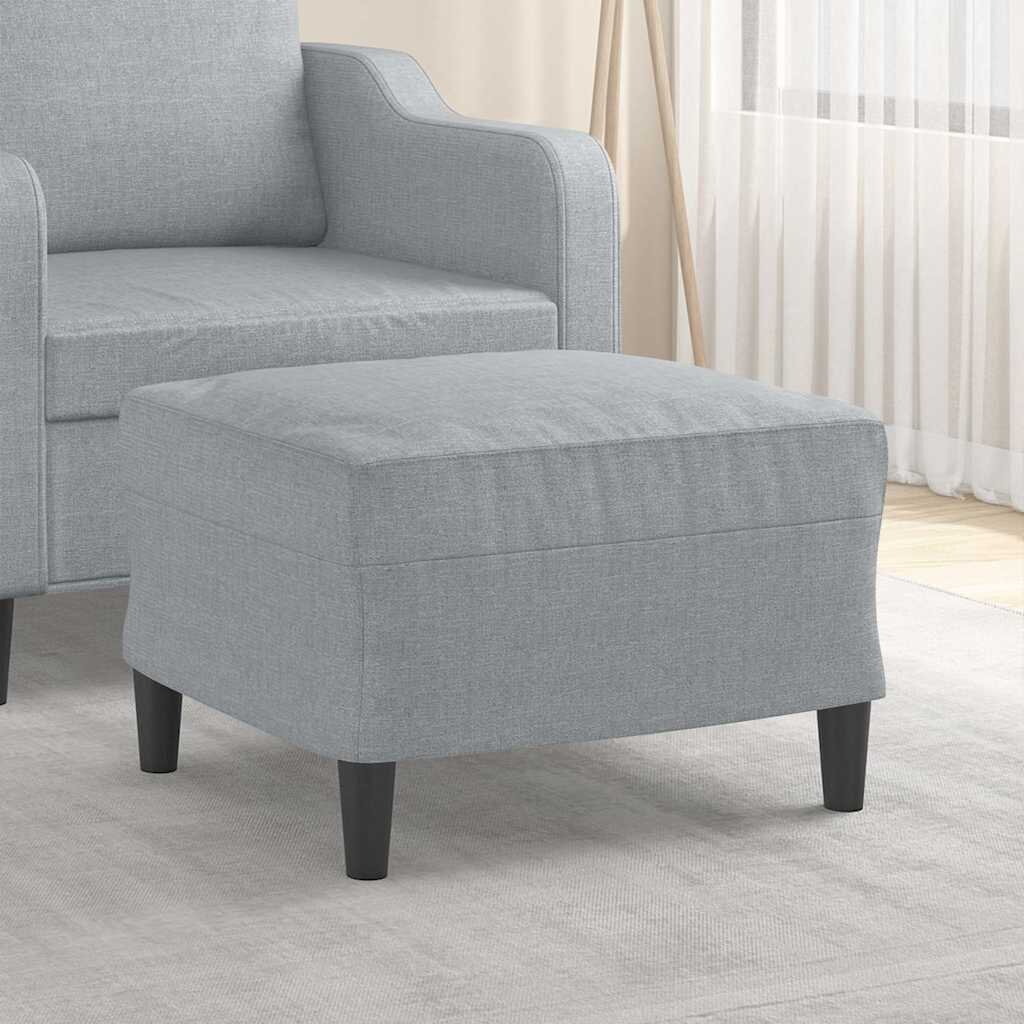 vidaXL Табуретка светлосива 60x50x41 см текстил