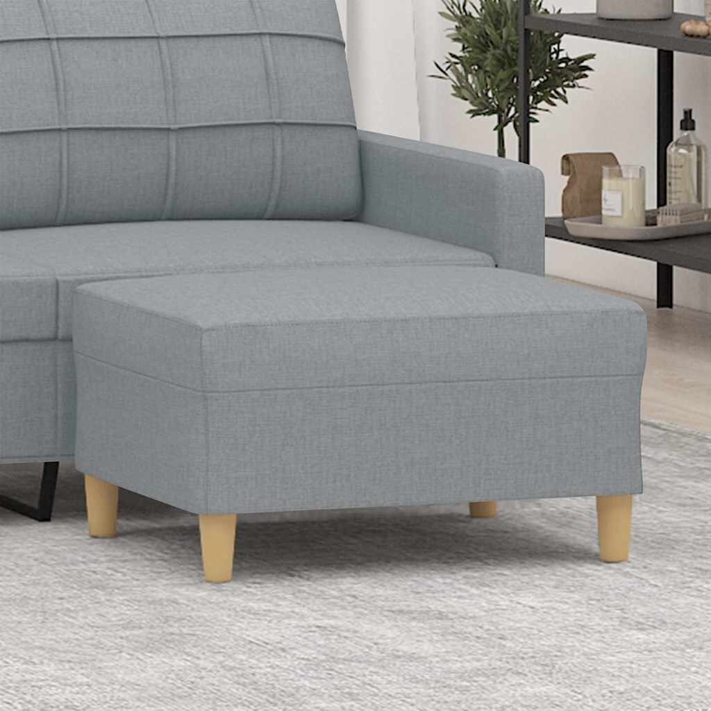 vidaXL Табуретка светлосива 70x55x41 см Плат