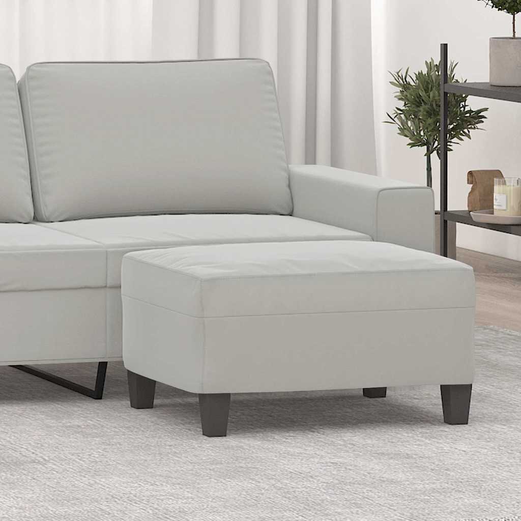 vidaXL Табуретка светлосива 70x55x41 см плат микрофибър