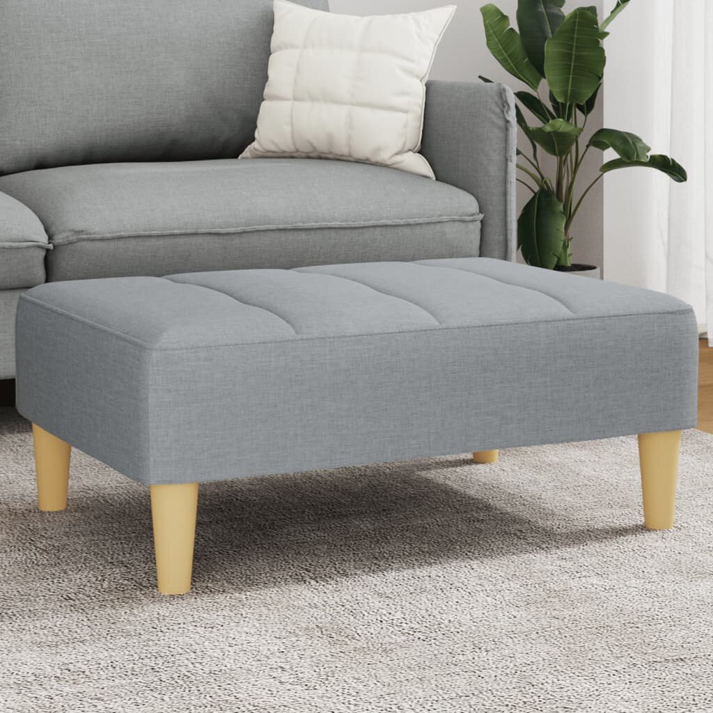 vidaXL Табуретка светлосива 77x55x31 см Плат