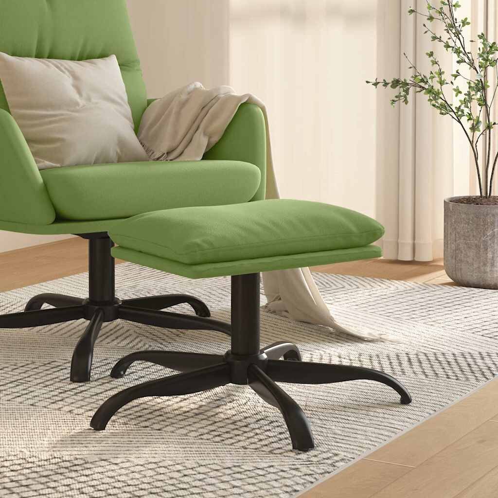 vidaXL Табуретка светлозелена 60x60x36 см кадифе