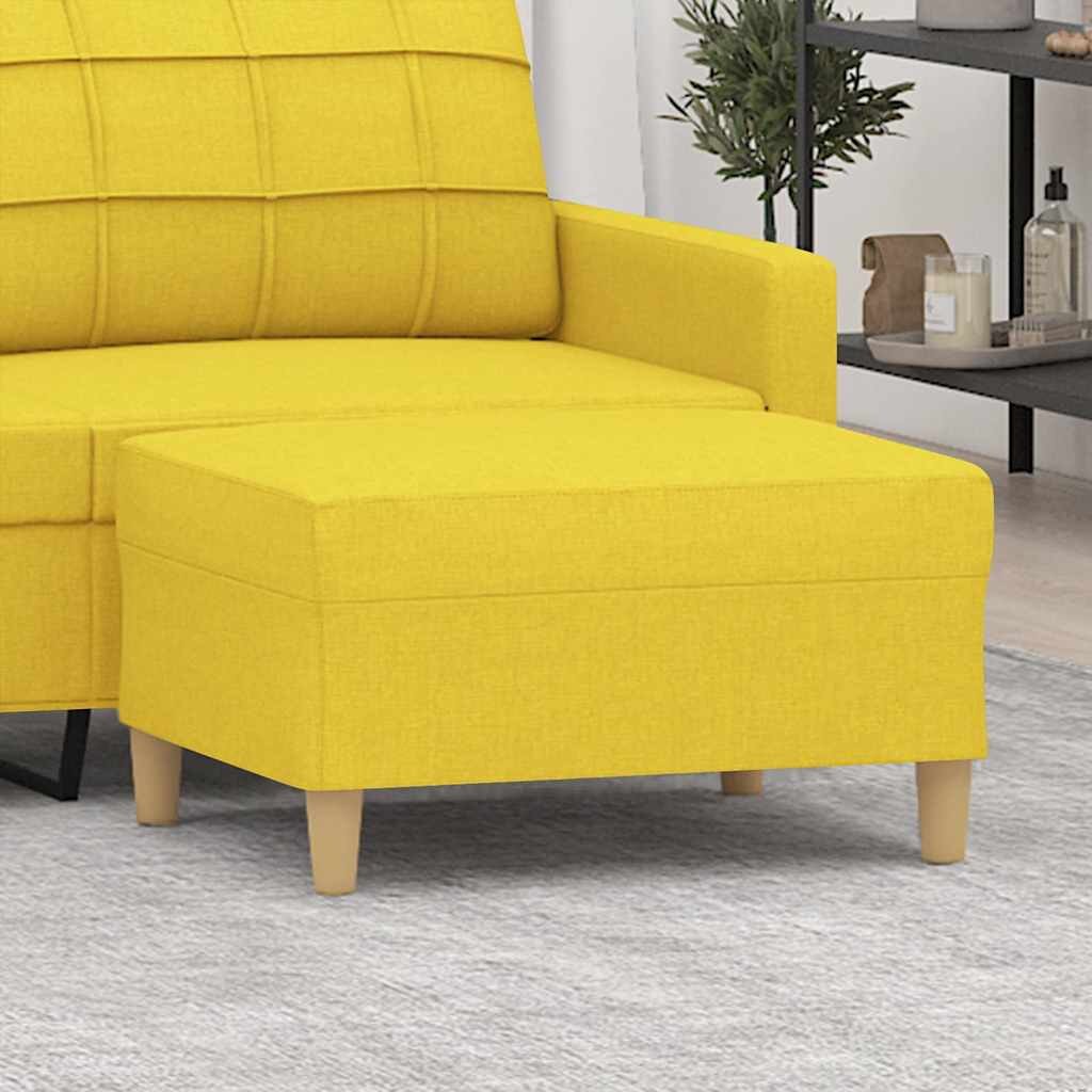 vidaXL Табуретка светложълт 70x55x41 см Плат
