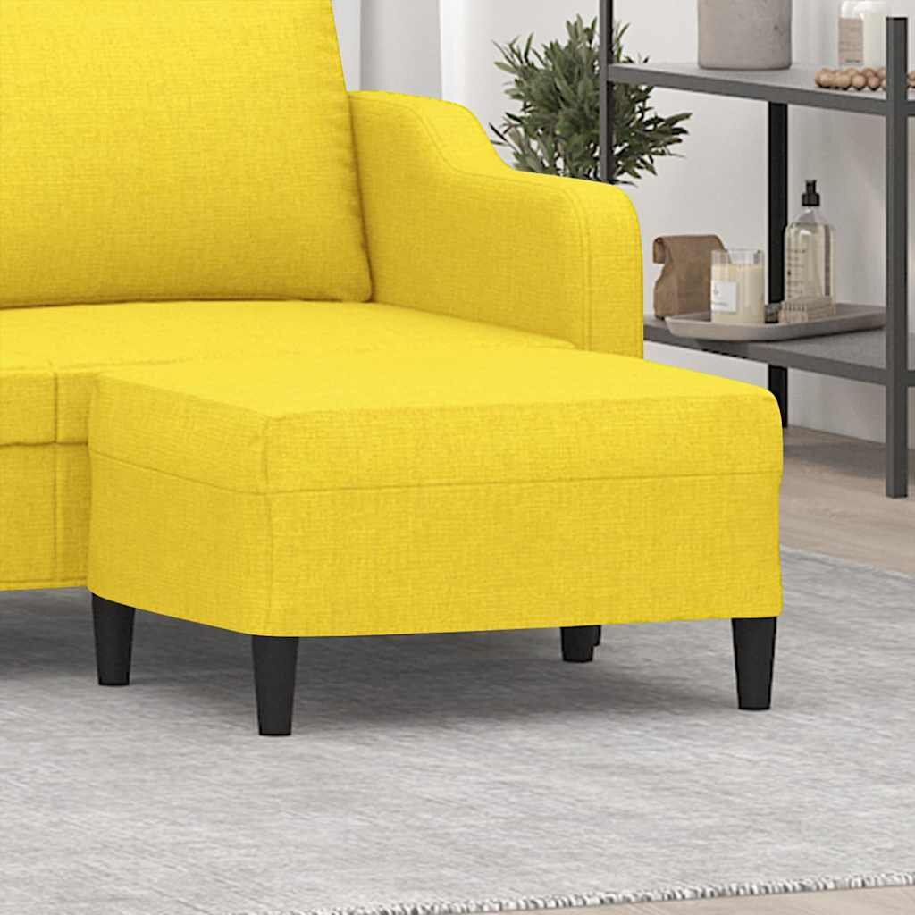 vidaXL Табуретка светложълт 70x55x41 см Плат