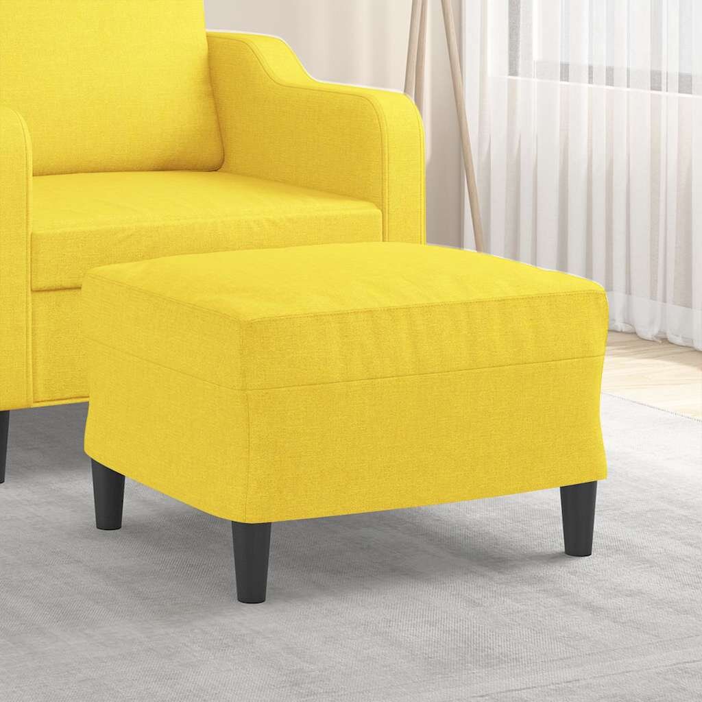 vidaXL Табуретка светложълта 60x50x41 см текстил