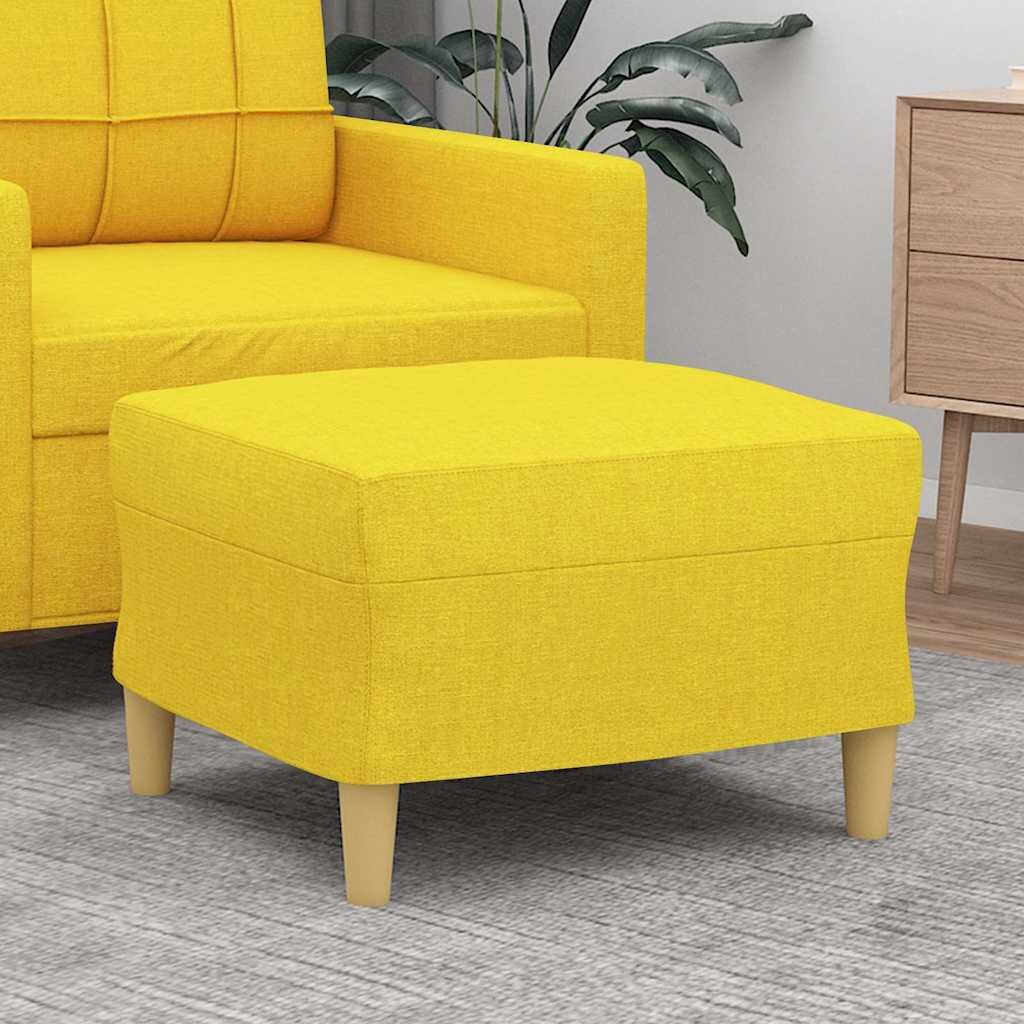 vidaXL Табуретка светложълта 60x50x41 см текстил