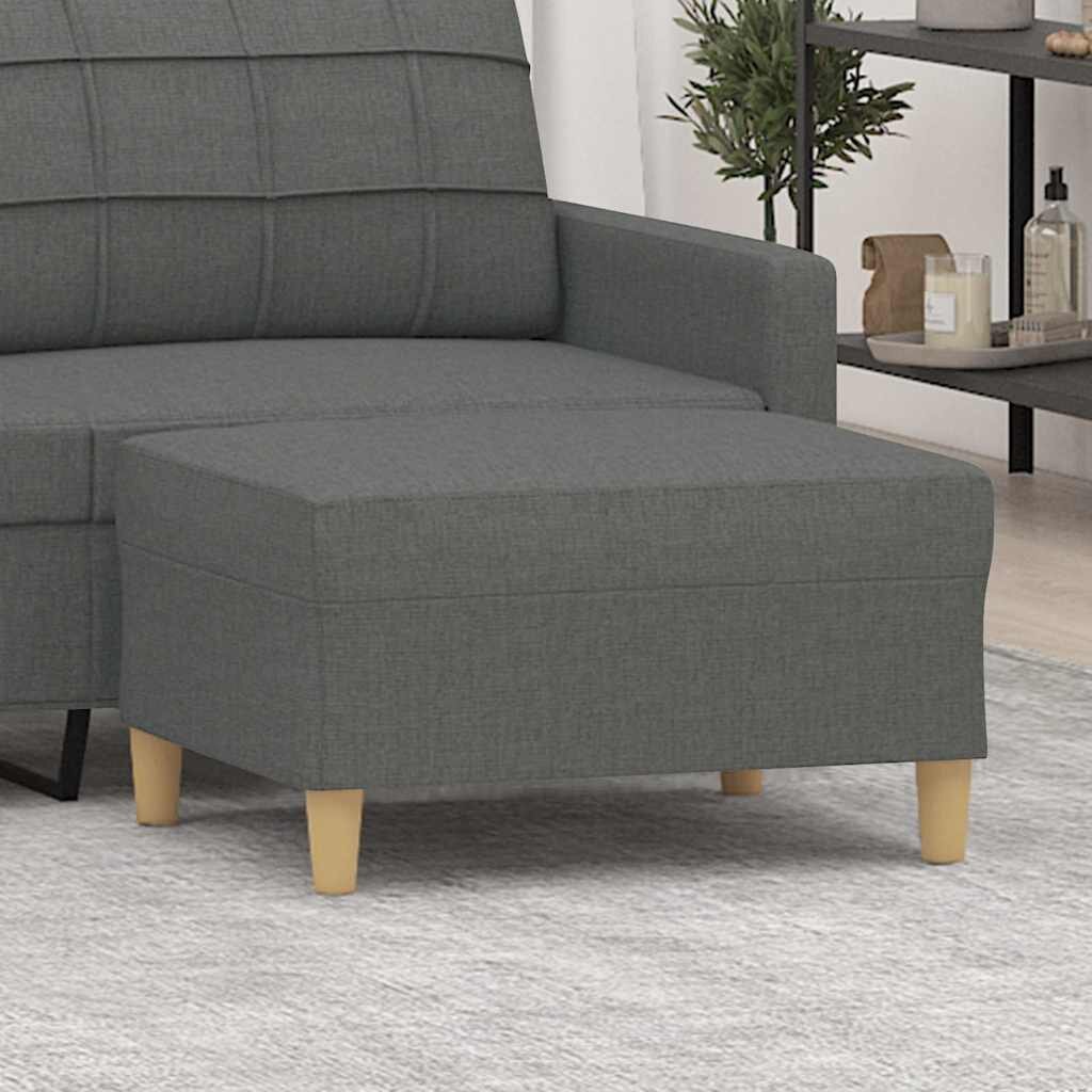 vidaXL Табуретка Тъмносив 70x55x41 см Плат