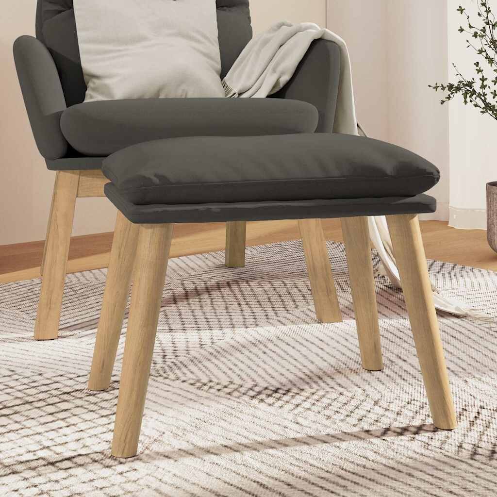vidaXL Табуретка тъмносива 45x295x35 см кадифе