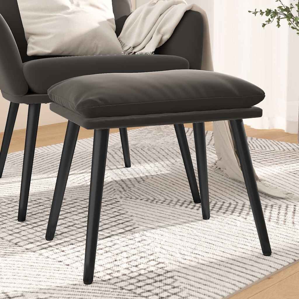vidaXL Табуретка тъмносива 45x295x35 см кадифе