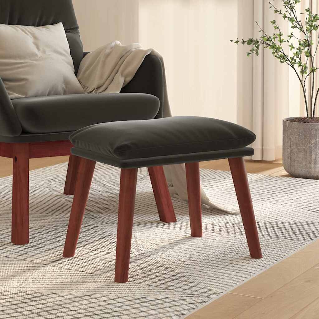 vidaXL Табуретка тъмносива 45x295x35 см кадифе