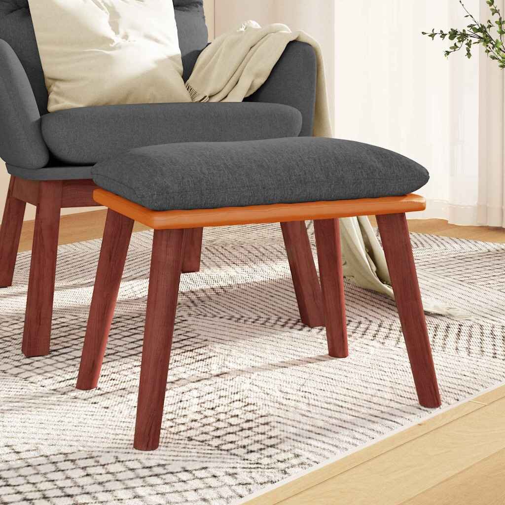 vidaXL Табуретка тъмносива 45x295x35 см текстил и изкуствена кожа