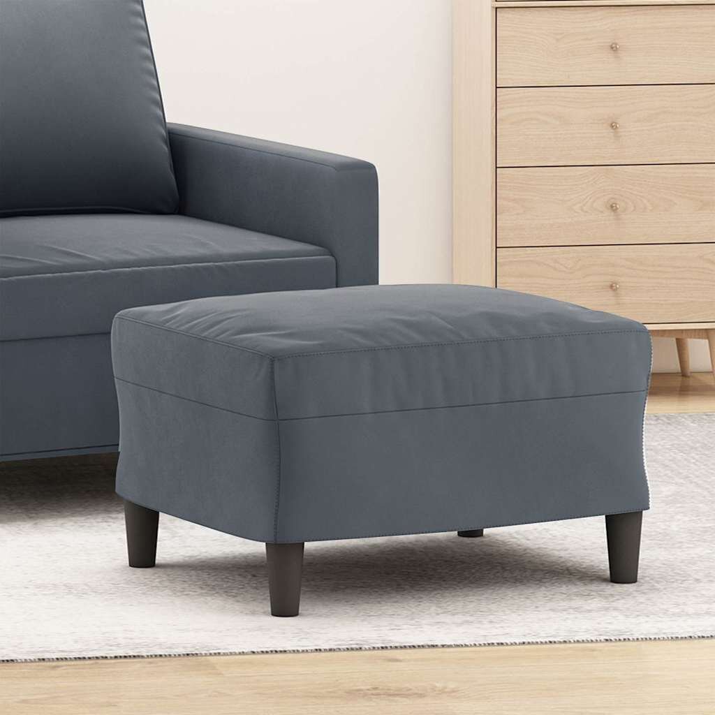 vidaXL Табуретка тъмносива 60x50x41 см кадифе