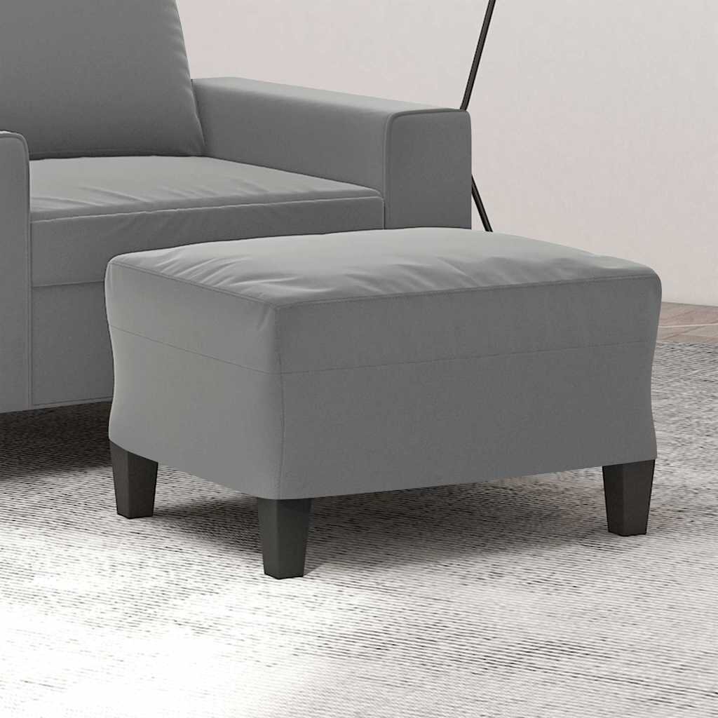vidaXL Табуретка тъмносива 60x50x41 см микрофибърен плат