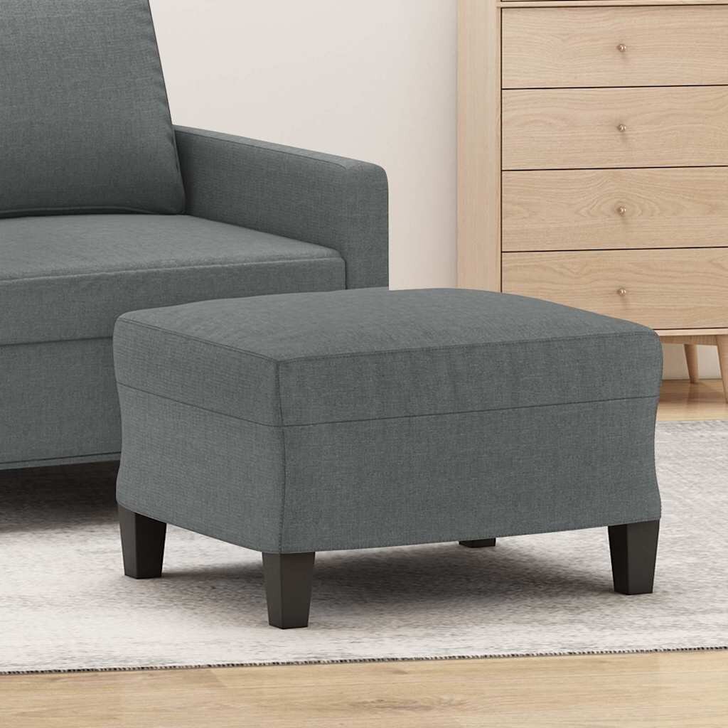 vidaXL Табуретка тъмносива 60x50x41 см плат