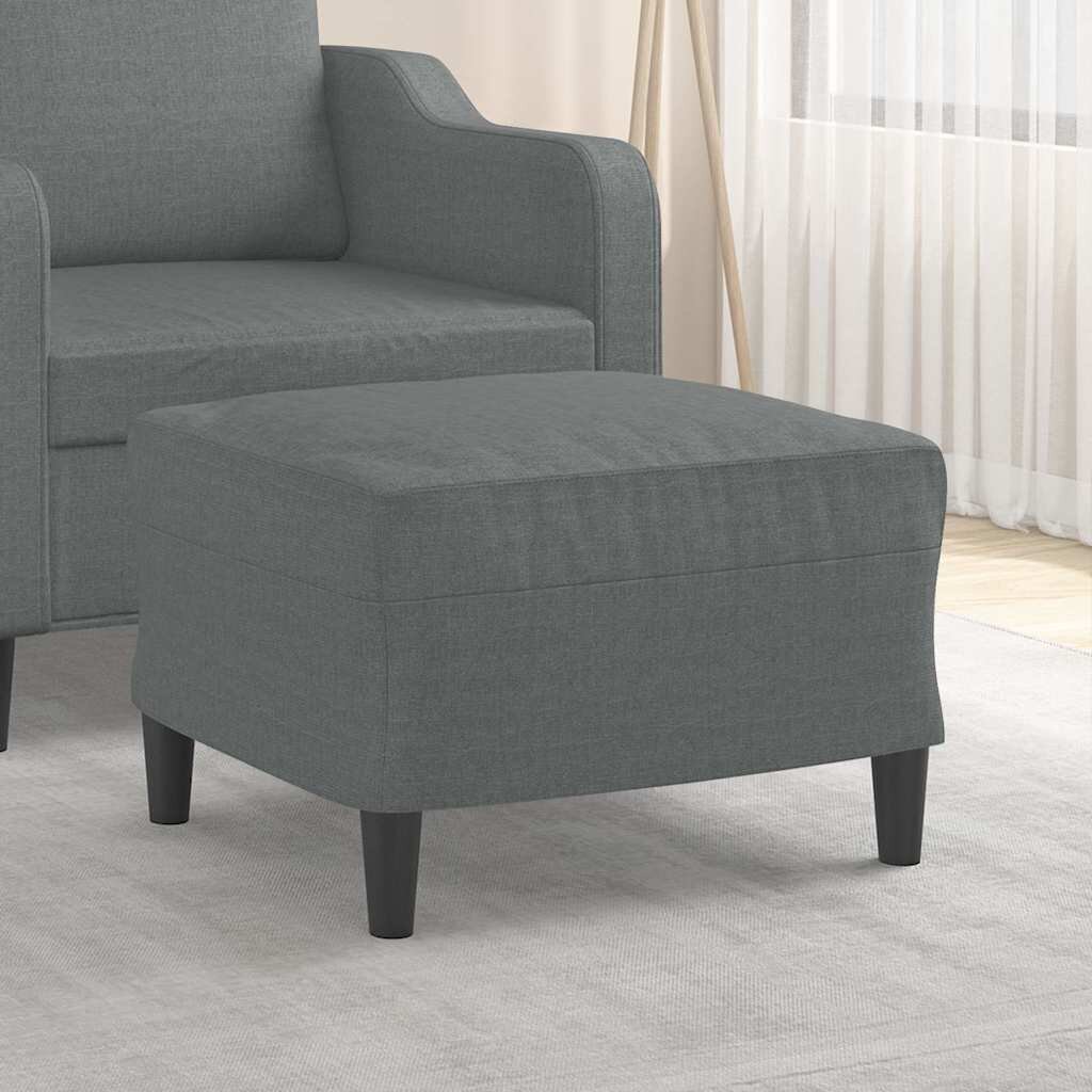 vidaXL Табуретка тъмносива 60x50x41 см плат