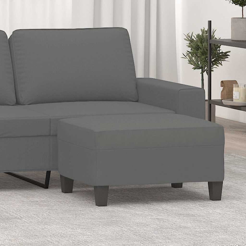 vidaXL Табуретка тъмносива 70x55x41 см плат микрофибър