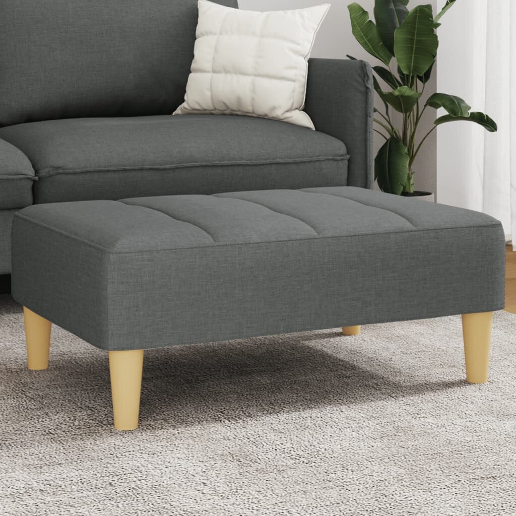vidaXL Табуретка тъмносива 77x55x31 см плат
