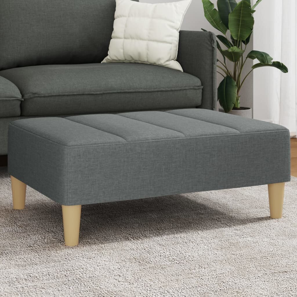 vidaXL Табуретка тъмносива 77x55x31 см плат