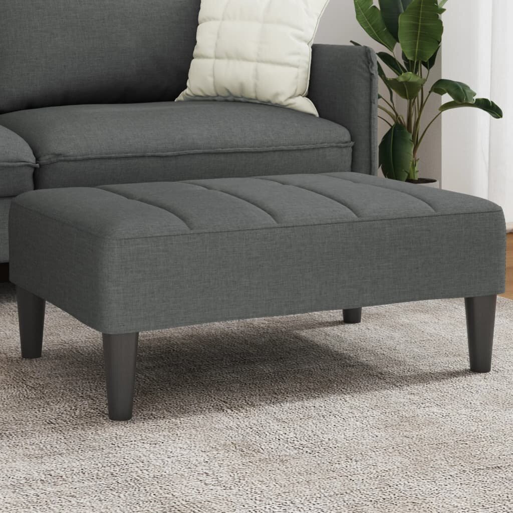 vidaXL Табуретка тъмносива 77x55x31 см плат