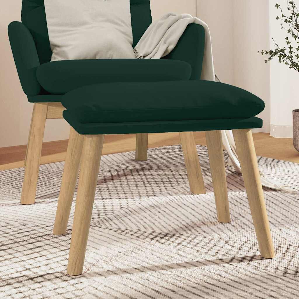 vidaXL Табуретка тъмнозелена 45x295x35 см кадифе