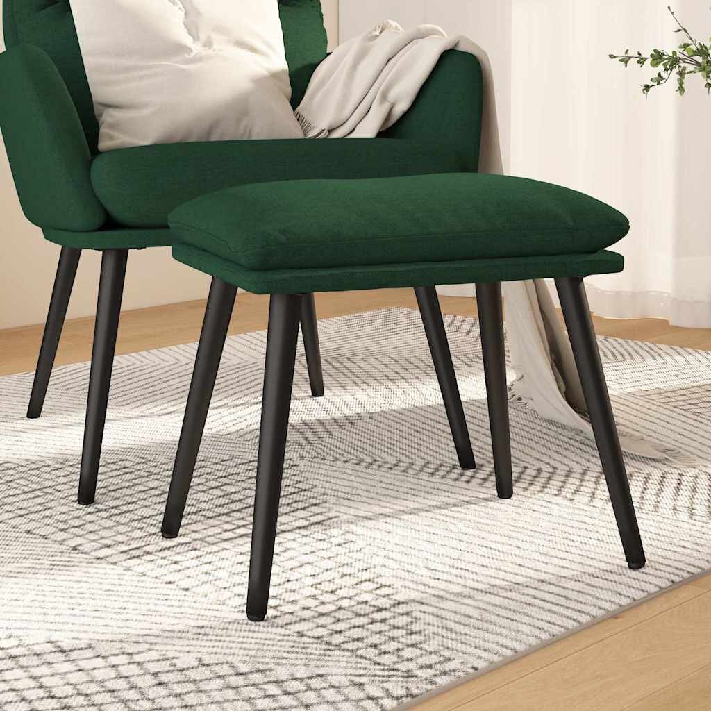 vidaXL Табуретка тъмнозелена 45x295x35 см текстил