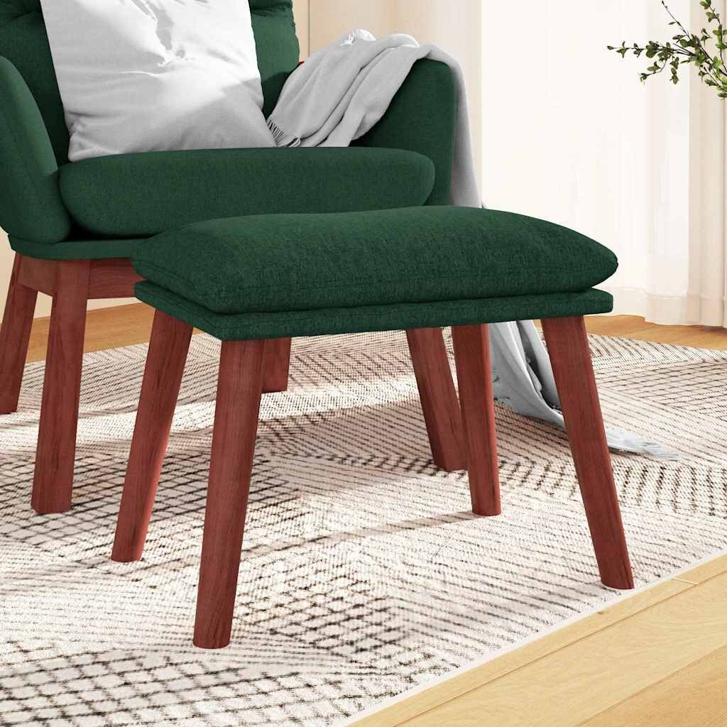 vidaXL Табуретка тъмнозелена 45x295x35 см текстил