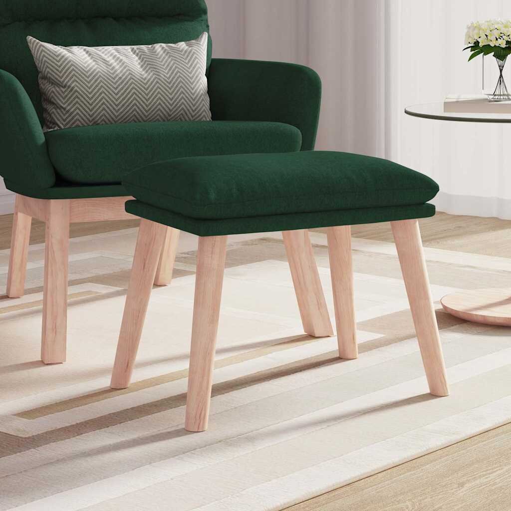 vidaXL Табуретка тъмнозелена 45x295x35 см текстил