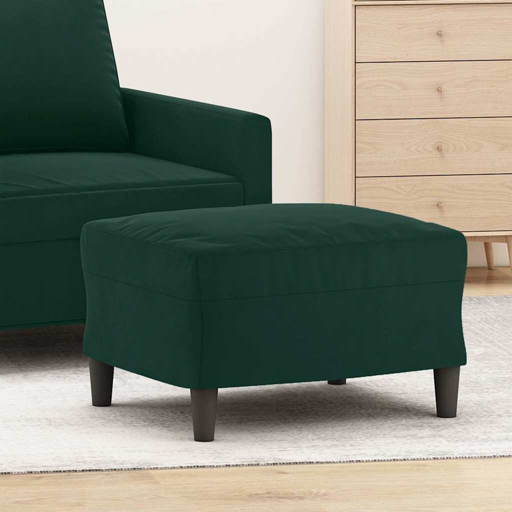 vidaXL Табуретка тъмнозелена 60x50x41 см кадифе