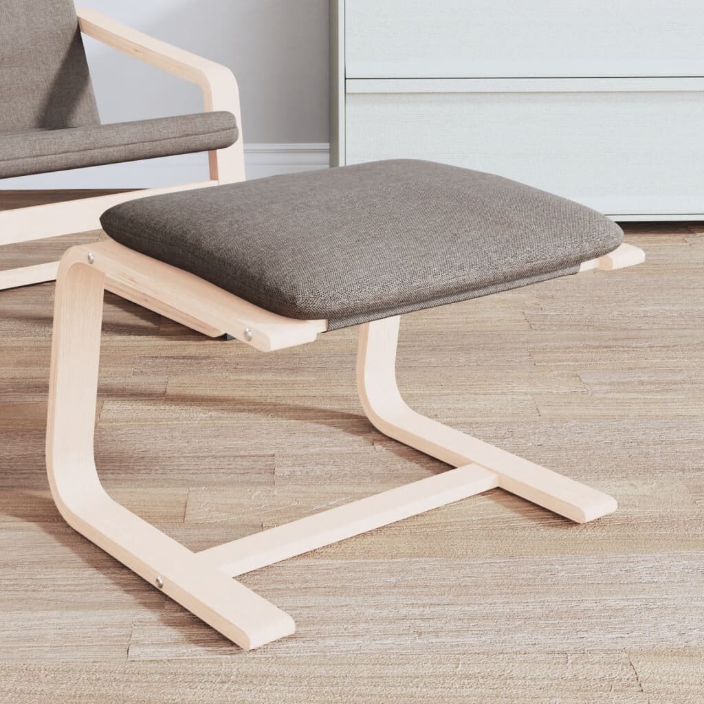 vidaXL Табуретка таупе 51x41x40 см плат
