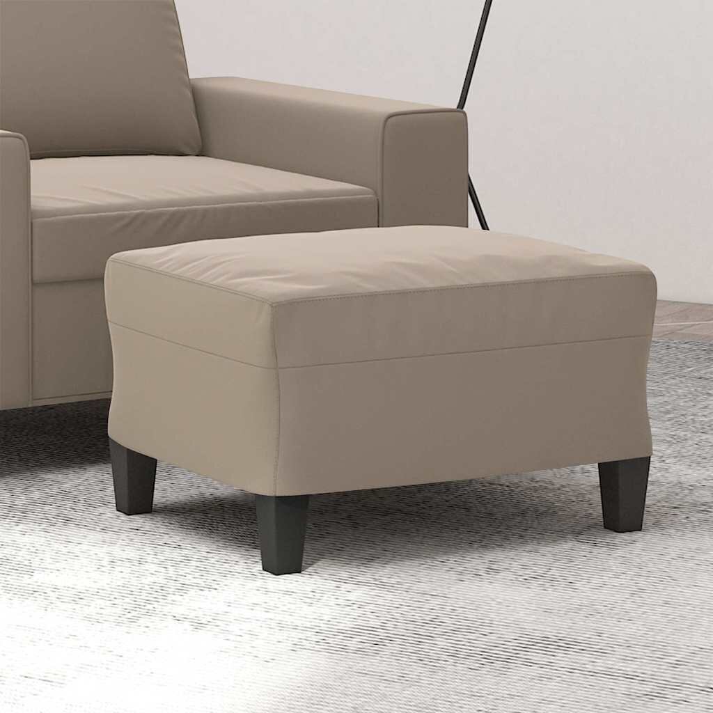 vidaXL Табуретка таупе 60x50x41 см плат микрофибър