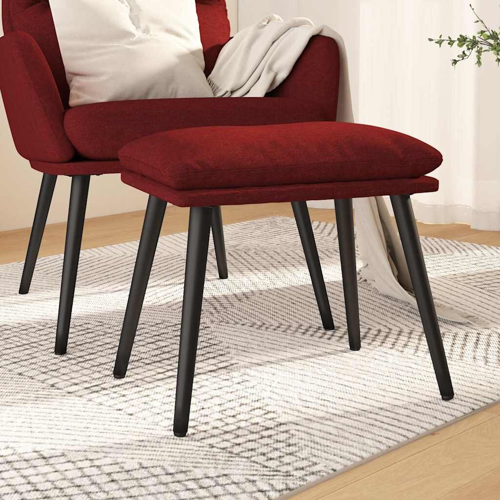 vidaXL Табуретка виненочервена 45x295x35 см текстил