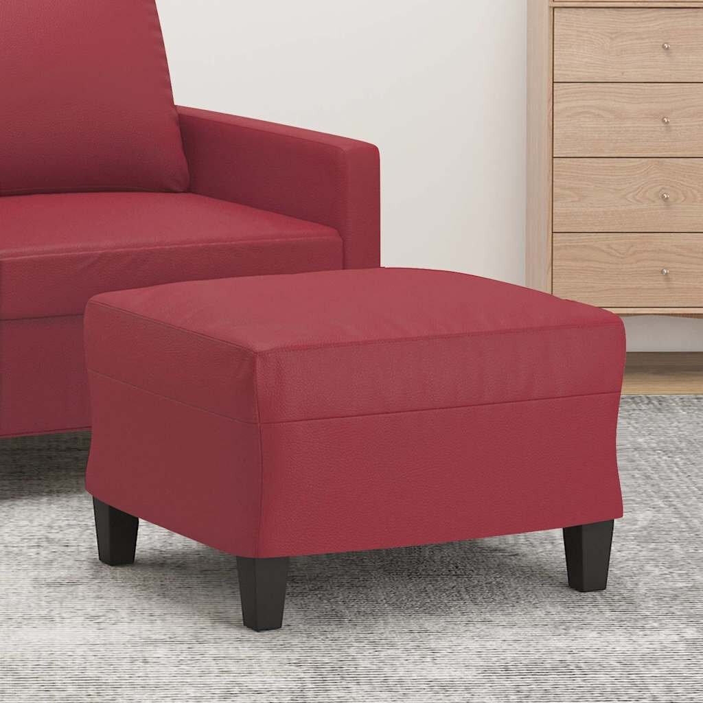 vidaXL Табуретка виненочервена 60x50x41 см изкуствена кожа