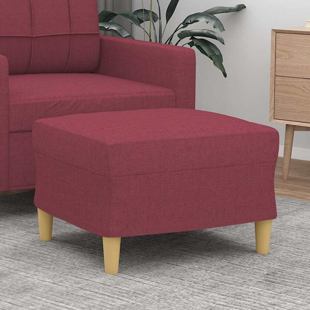 vidaXL Табуретка виненочервена 60x50x41 см плат