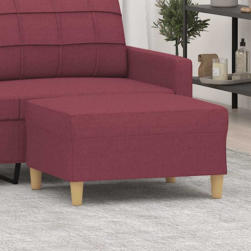 vidaXL Табуретка виненочервена 70x55x41 см плат