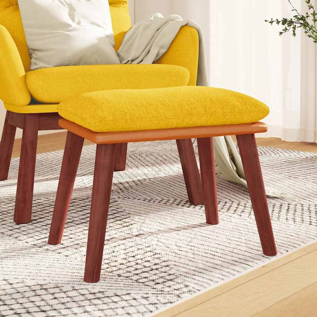 vidaXL Табуретка жълта 45x295x35 см текстил и изкуствена кожа