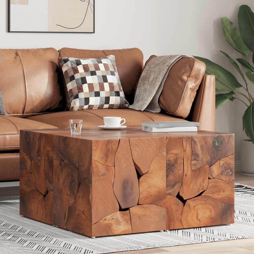 vidaXL Табуретки 4 бр. кафяви 40x40x45 см тиково дърво масив