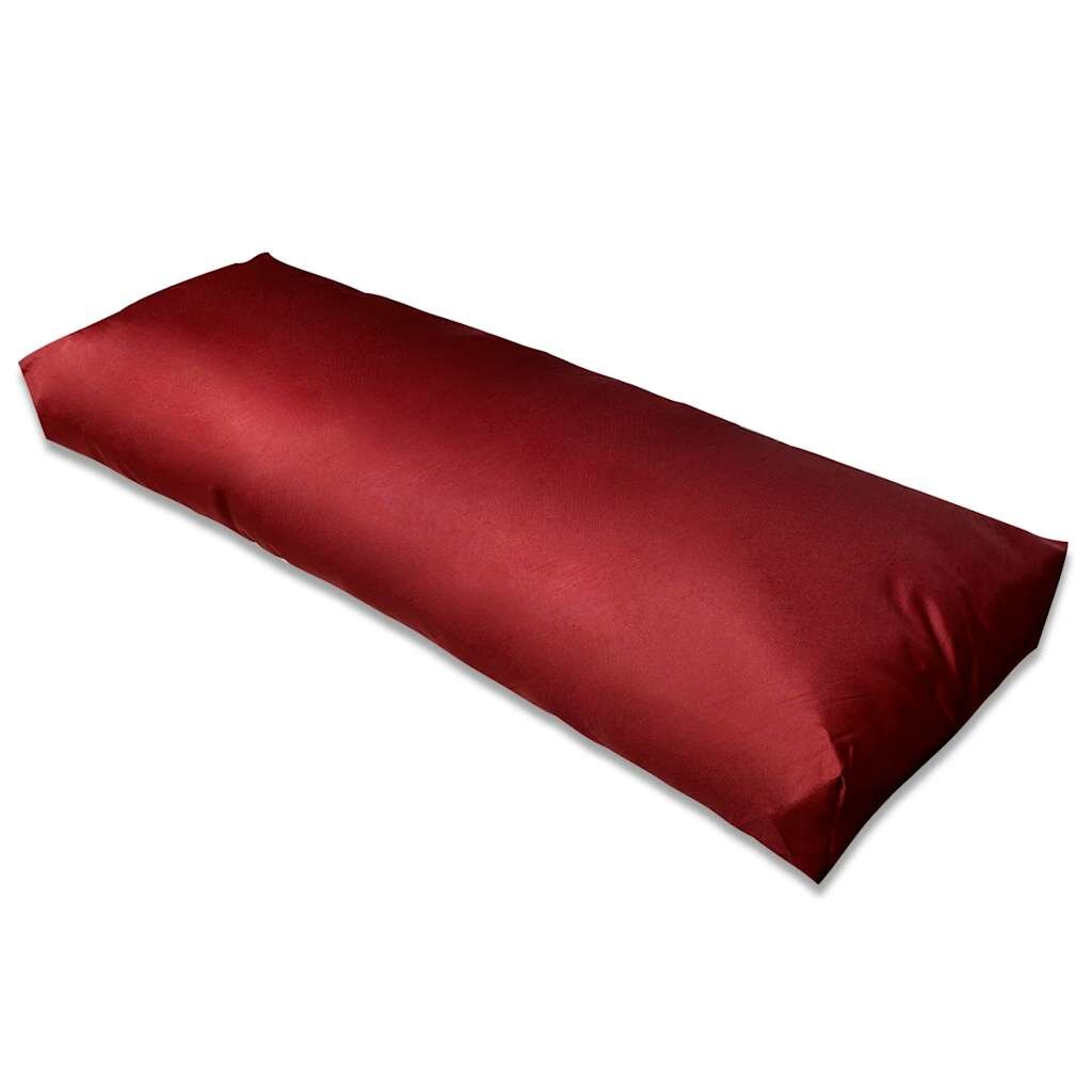 vidaXL Тапицирана възглавница за облягане винено червена 120x40x10см