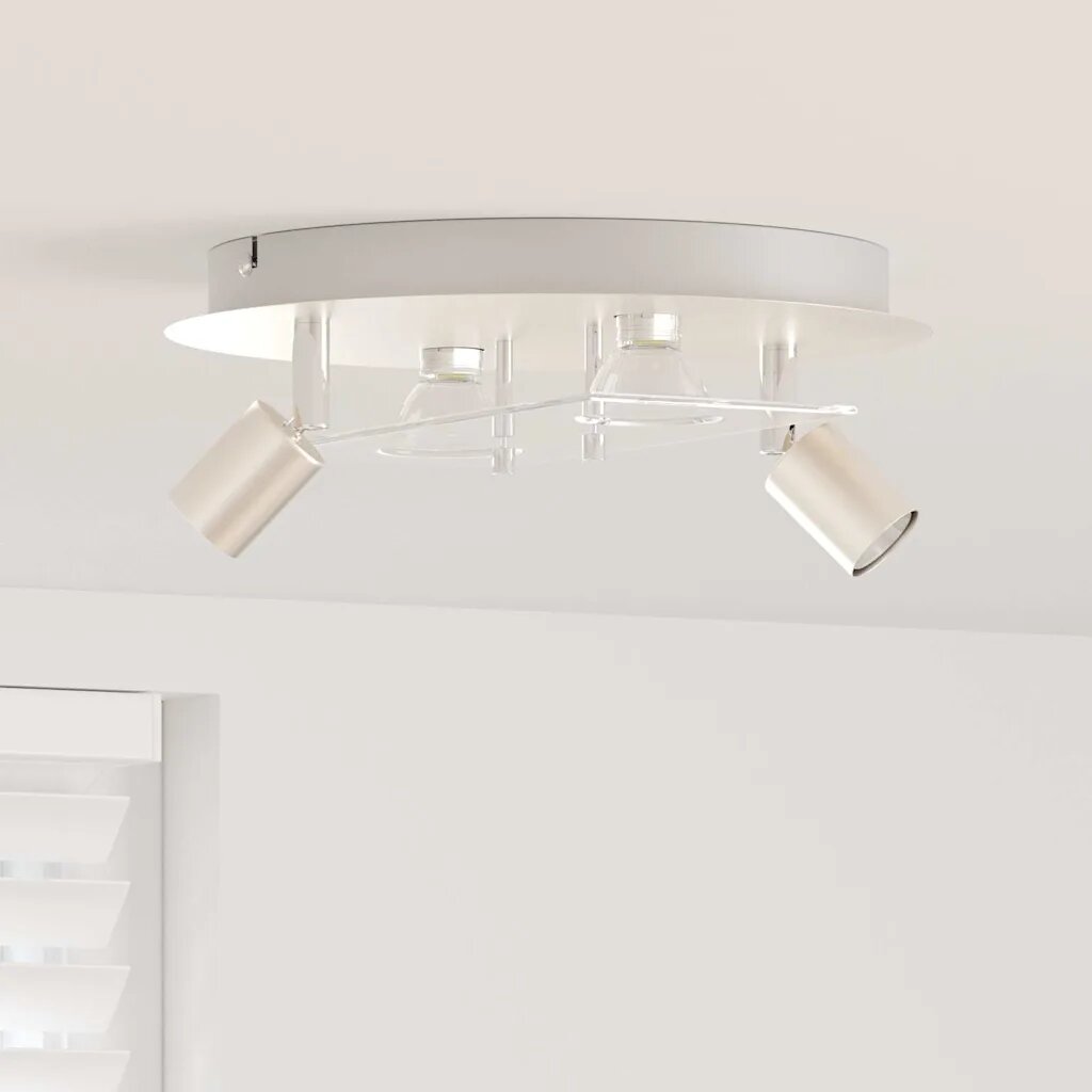 vidaXL Таванен спот Никел 29 x 29 x 11 см Стомана и стъкло