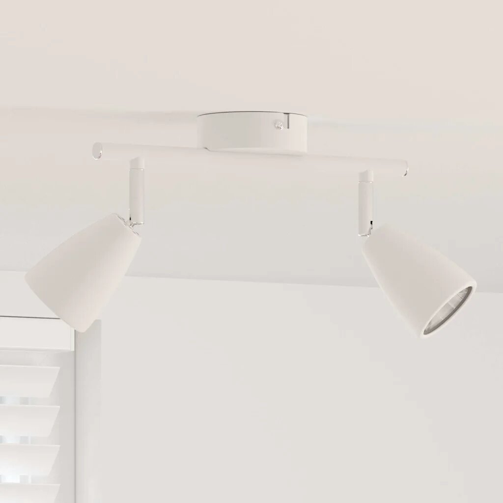 vidaXL Таванен спот с прожектори Бяло 25.5 x 8 x 16 см Метал