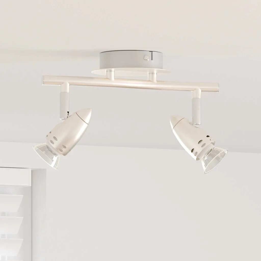 vidaXL Таванен спот с прожектори Никел 27 x 10 x 12 см Метал