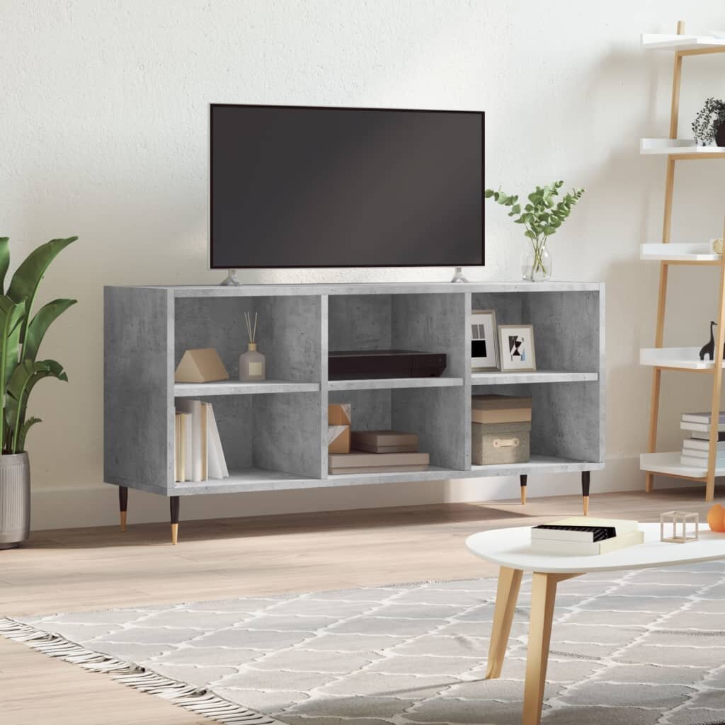 vidaXL ТB шкаф бетонно сив 1035x30x50 см инженерно дърво