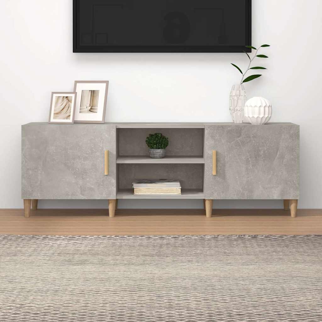 vidaXL ТB шкаф Бетонно сиво 150x30x50 см инженерно дърво