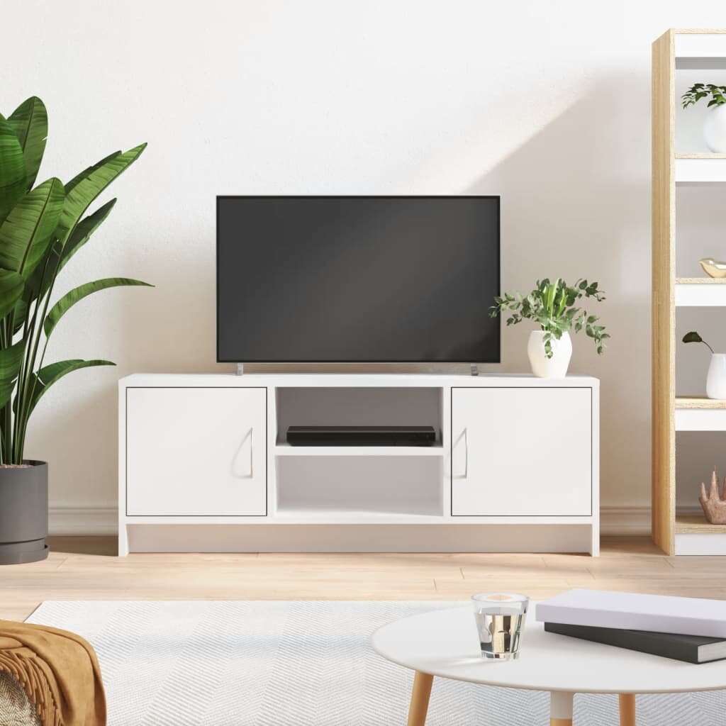 vidaXL ТB шкаф бял 102x30x375 см инженерно дърво