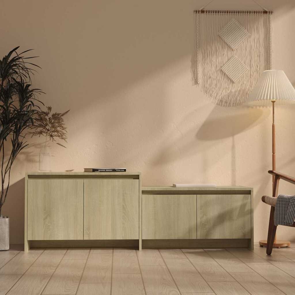 vidaXL ТB шкаф дъб сонома 1465x35x50 см инженерно дърво