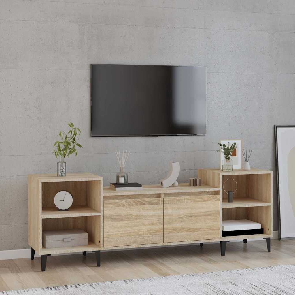 vidaXL ТB шкаф дъб сонома 160x35x55 см инженерно дърво