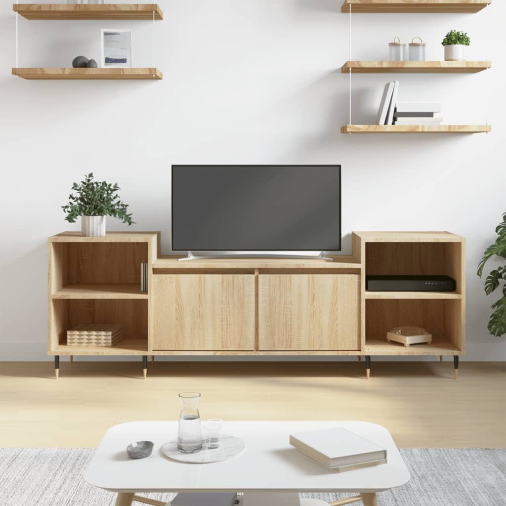 vidaXL ТB шкаф дъб сонома 160x35x55 см инженерно дърво