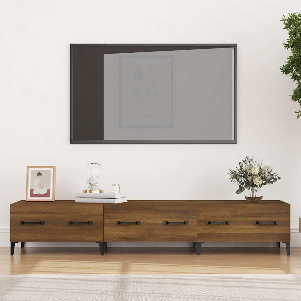 vidaXL ТB шкаф кафяв дъб 150x345x30 см инженерно дърво