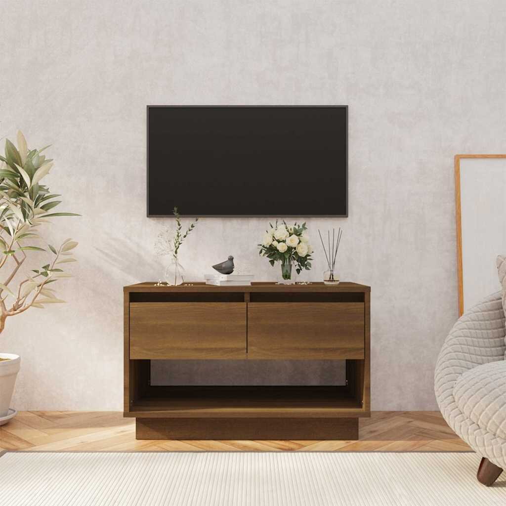 vidaXL ТB шкаф кафяв дъб 70x41x44 см инженерно дърво