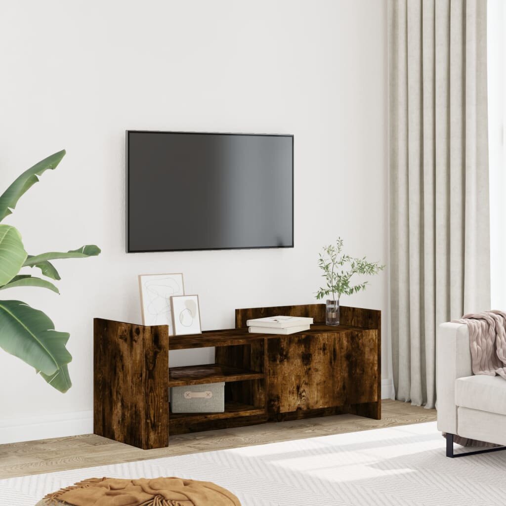vidaXL ТB шкаф опушен дъб 100x35x40 см инженерно дърво